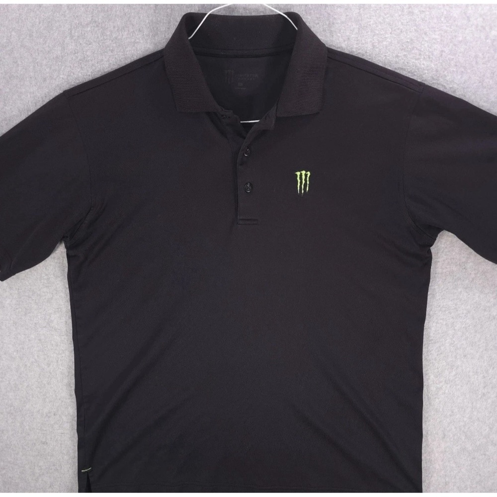 Monster Energy Polo Shirt Womens XL Black Embroider MONSTER ENERGY Ladies